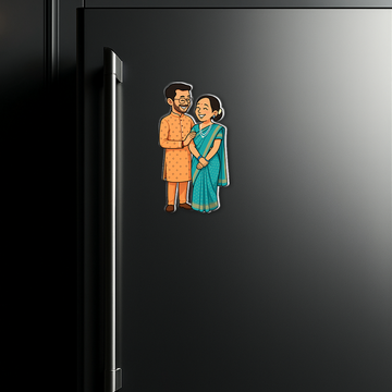 Chibi Style Fridge Magnet Couple