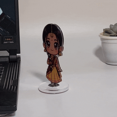 Mini-Me Custom Chibi Rotating spinner standee