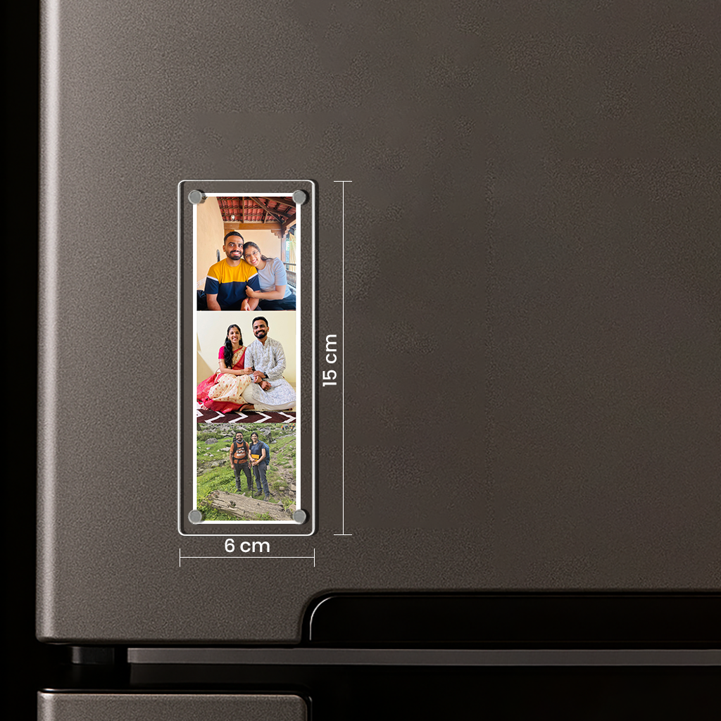 Fridge Magnet Strip - 3 Photos in One Frame