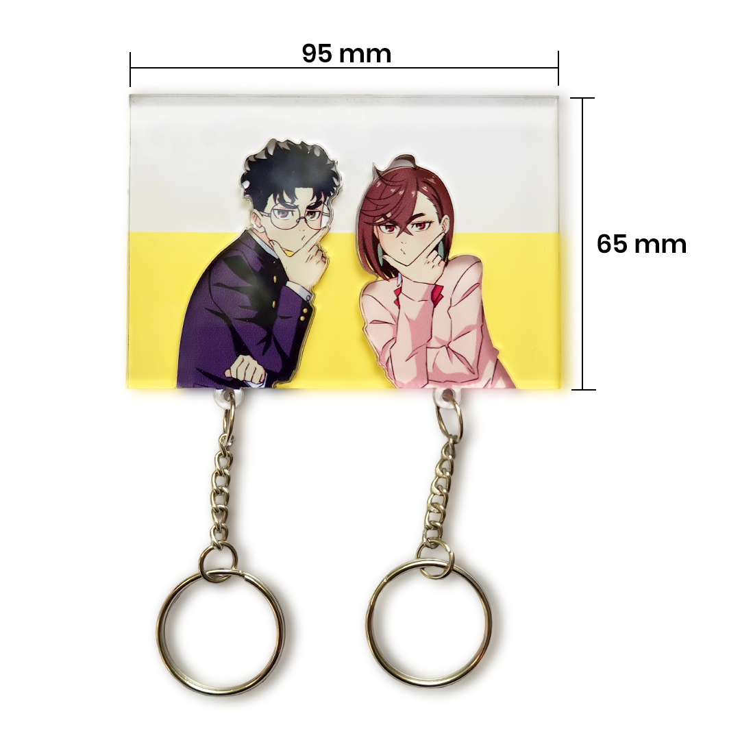 Okarun & Momo Ayase Couple Keychains
