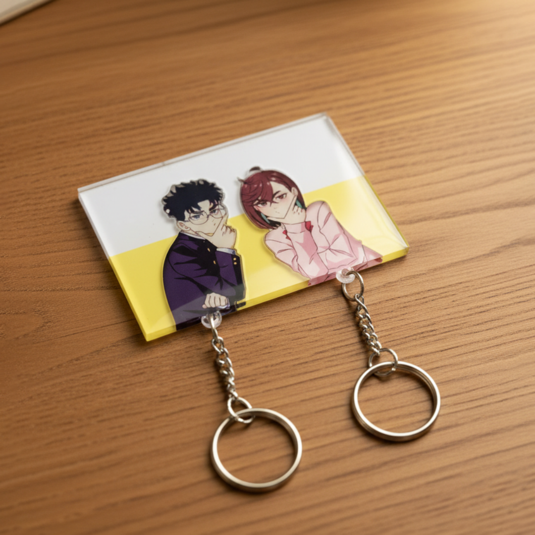 Okarun & Momo Ayase Couple Keychains