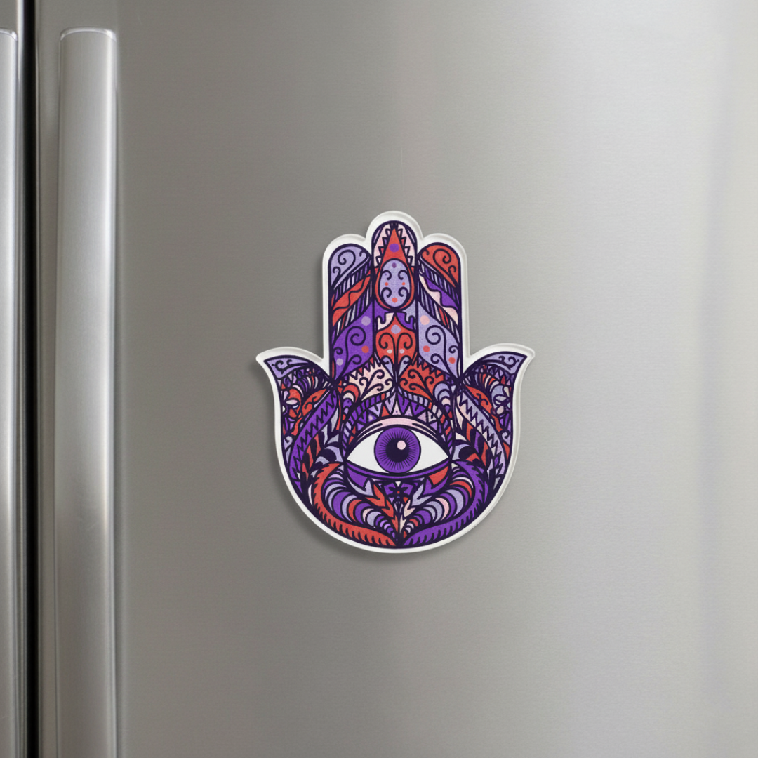 Mystical Hamsa Hand Magnet - Evil Eye Protection